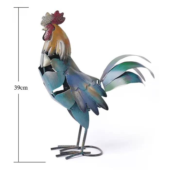 Accessoires de coq en fer, coq de bon augure, ornements d'animaux, décoration minimaliste, décoratio