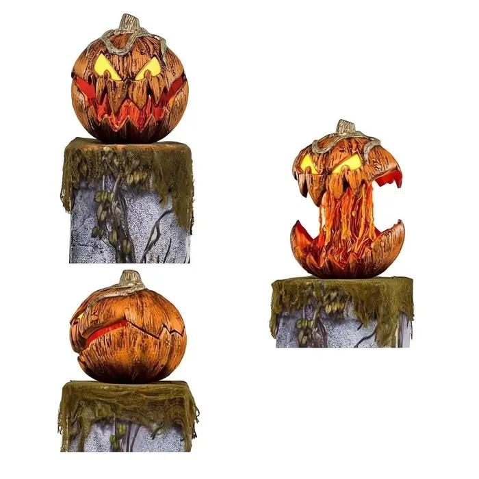Tête de citrouille Thriller pour Halloween, décoration de jardin, lumière extérieure, fête de jardin