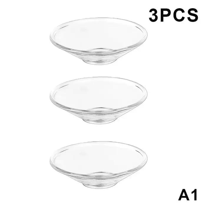 Ensemble de 3 porte-bougies en verre avec attrape-cire, protège-gouttes et base anti-basculement - P