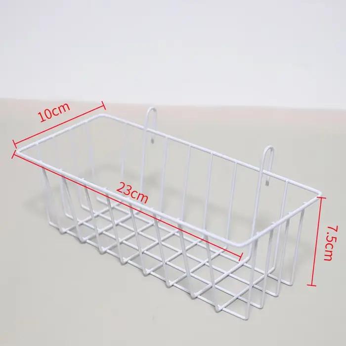 ▪ Panier de rangement décoratif en métal, support mural en grille de fer DIY pour pot de fleurs, éta