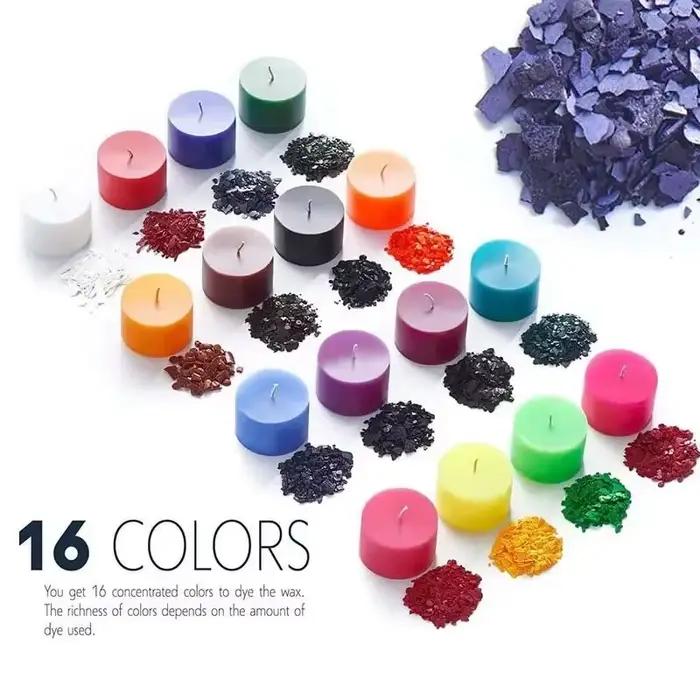 Colorant pour bougies, pastilles de couleur pour cire fondue, colorant pour cire de soja, cire d'abe