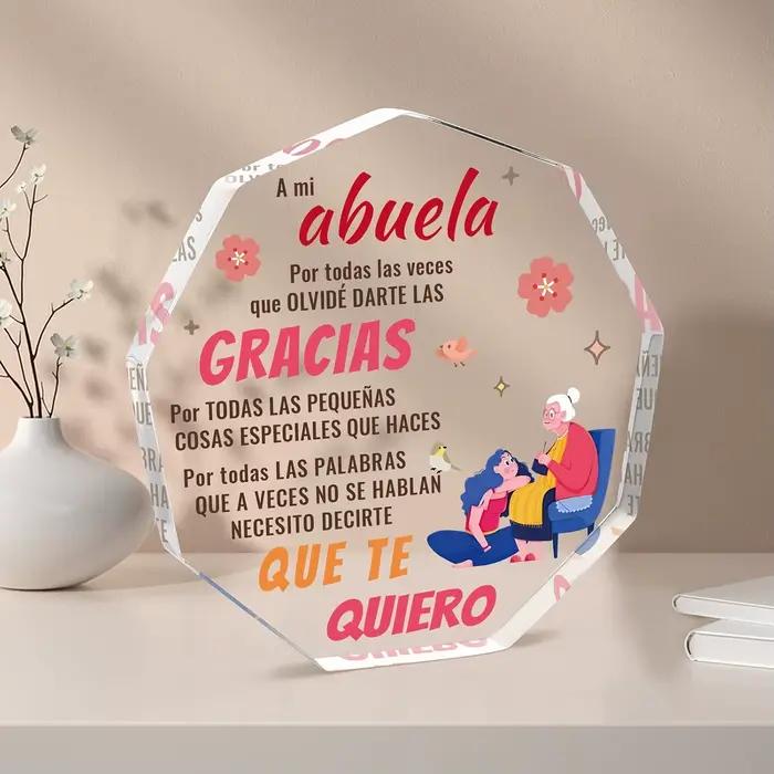 Cadeaux de grand-mère de petits-enfants en espagnol, regalo abuela, regalo para abuela, cadeaux d'an
