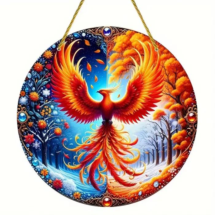 Superbe logo décoratif en acrylique avec Phoenix, décoration polyvalente pour la maison, le mur, la 
