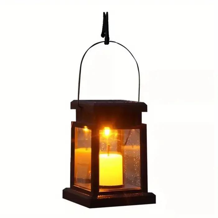 Lanterne Solaire Étanche à Bougie pour Décoration d'Extérieur, Luminaire Décoratif Idéal pour Jardin