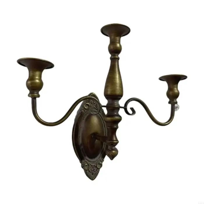 Appliques murales pour bougies, supports de bougies en métal à fixer au mur pour la maison, le salon