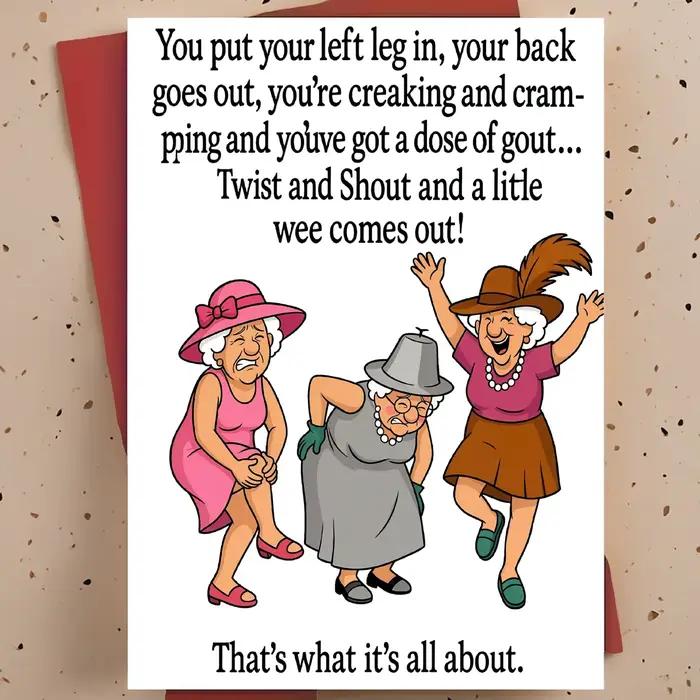 1 carte de vœux d'anniversaire amusante pour grand-mère, tante, amie proche – Style artistique de de