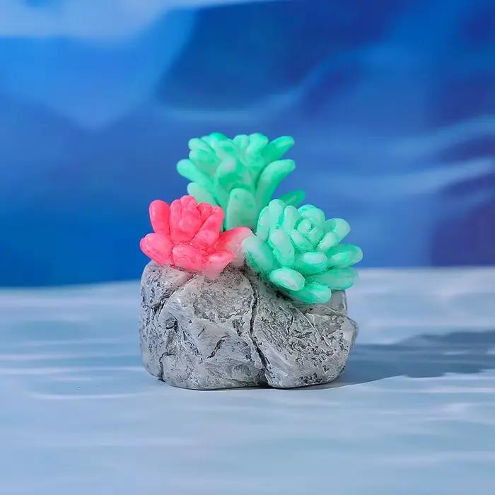 Décor résine succulente pierre ornement Mini jardin paysage bricolage artisanat accessoire maison bu