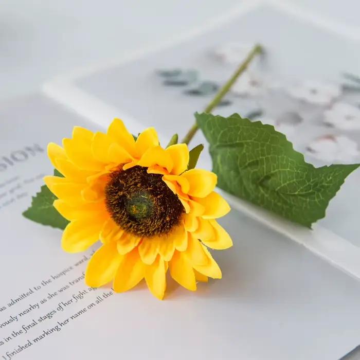 Fleur artificielle Tournesols Accueil Vase Jardin Maison Chambre Table Automne Halloween Decora Mari