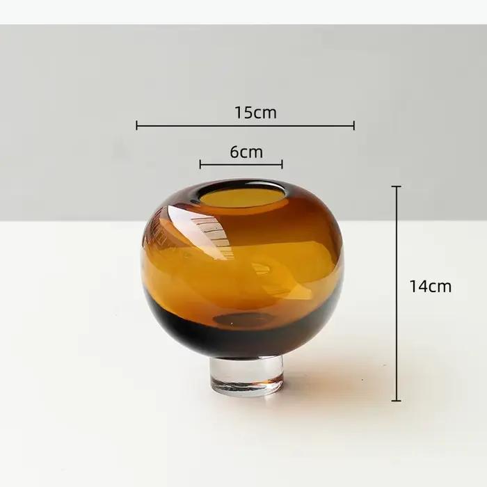 Vase en verre à orifice circulaire, accessoires pour arrangements floraux, hydroponie, terrarium, va