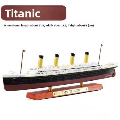 Maquette de bateau en alliage de luxe classique, simulation de croisière, ornement Titanic, Lusitani