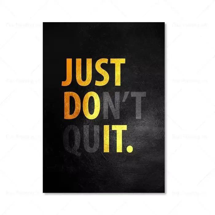 Affiches d'art avec citations inspirantes pour mur, lettres noires dorées, peinture sur toile inspir
