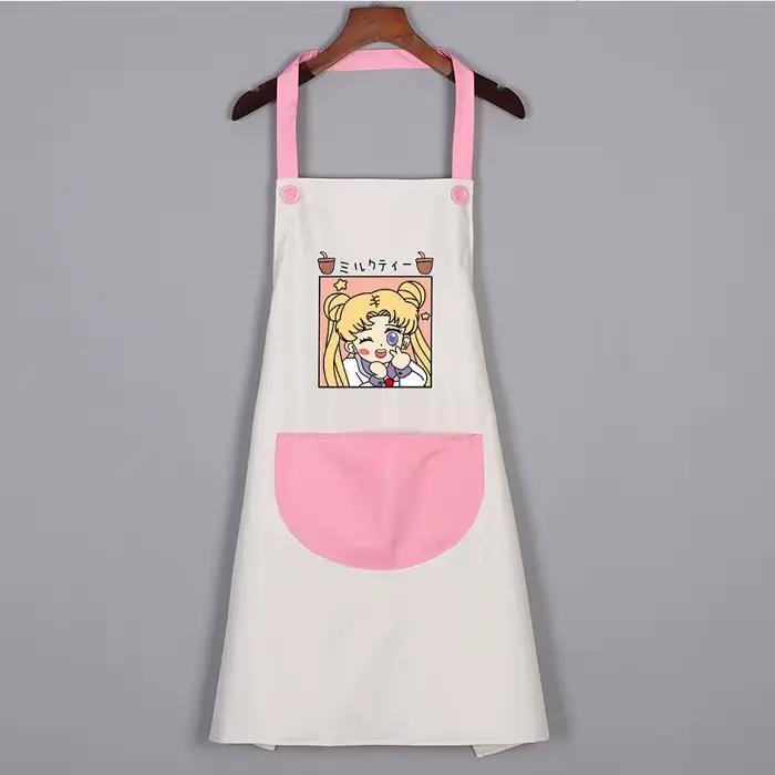 Tablier Sailor Moon, dessin animé mignon, personnalisé, simple et créatif pour la cuisine, bavoir im