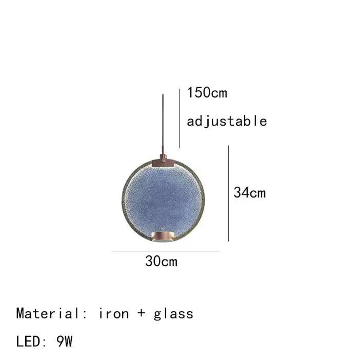 Scandi horo-Lampe LED Ronde en Verre et Métal localité, Luminaire Décoratif d'Nik, Disponible en Bla