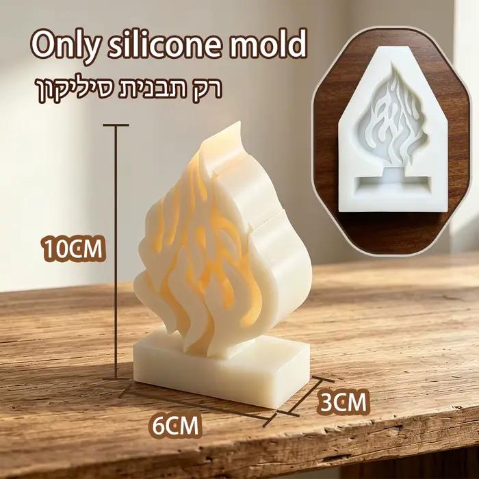 Moule en silicone Flamme Éternelle pour Hanouka et commémoration, Symbole de l'âme Neshama, Art spir