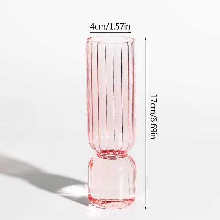Vase à fleurs en verre transparent coloré, récipient hydroponique pour plantes, décoration d'intérie