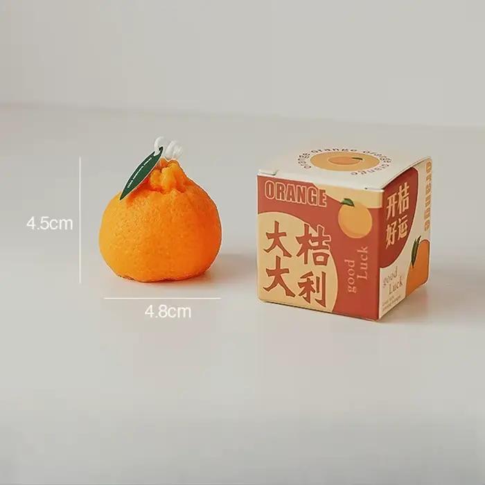 Bougie de style d'aromathérapie créative, 1 pièce, Orange laid, décoration de bureau, grand Orange, 