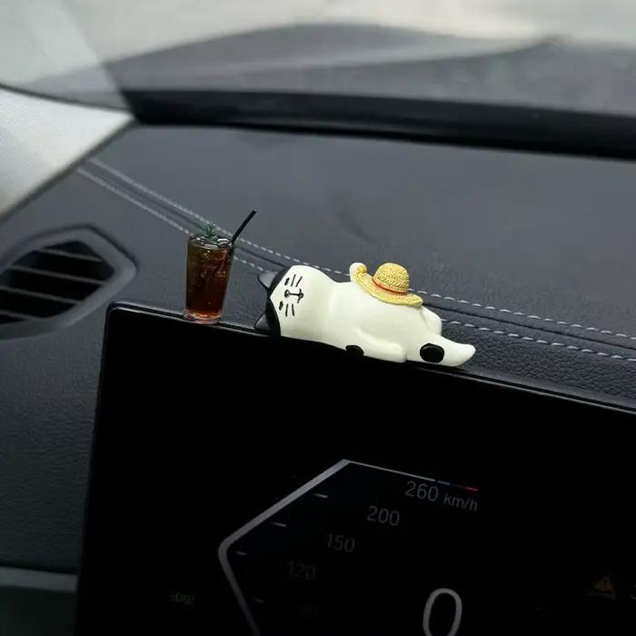 Nouvelle Décoration Intérieure de Voiture Mignonne, Ornements Créatifs en Résine pour Tableau de Bor