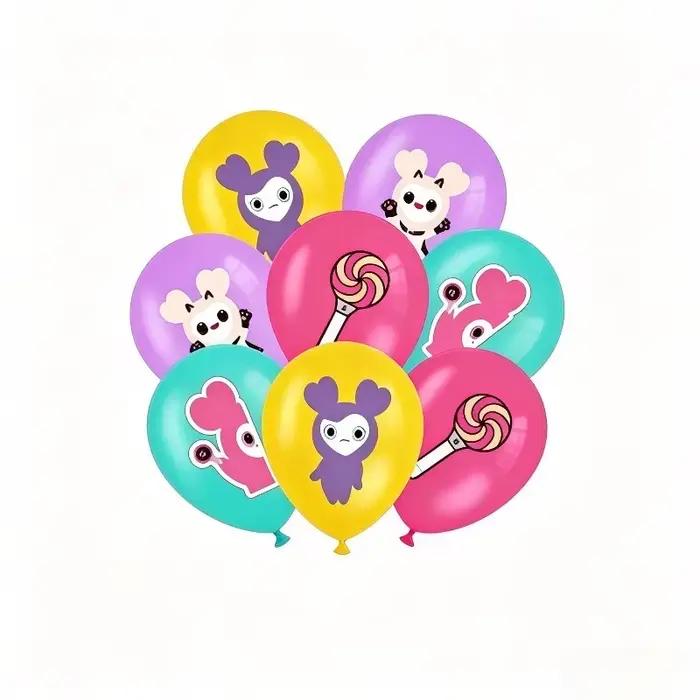 Ensemble de décorations pour fête d'anniversaire TWICE : Bannière suspendue, ballons, toile de fond 