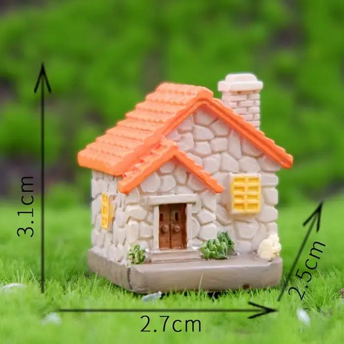 Décoration en résine, Ornement miniature, Maison de fée, Villa miniature, Paysage miniature, Bonsaï,