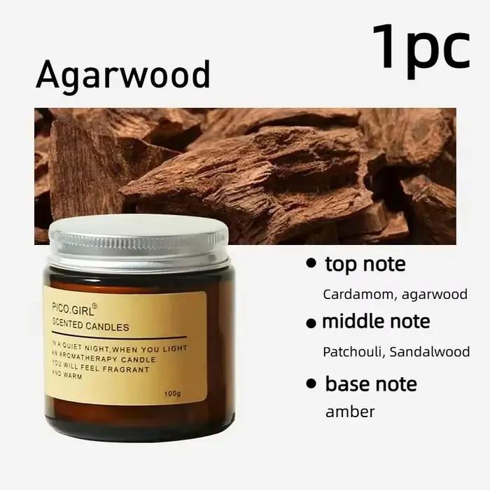 Bougie aromathérapeutique sans fumée de 100 g, idéale pour la décoration de la maison, les cadeaux d