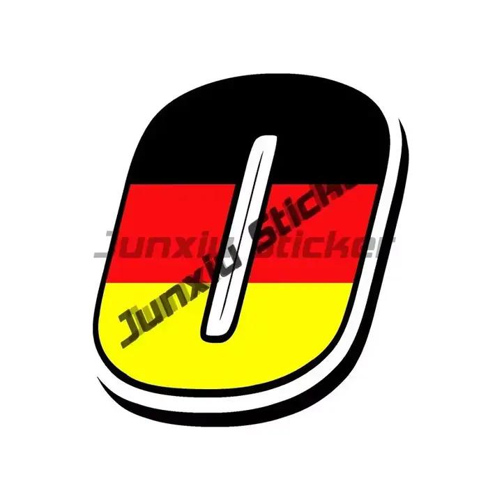 Allemagne Wolfsburg Stuttgart drapeau rond carte voyage sceau autocollant numéros de course avec dra