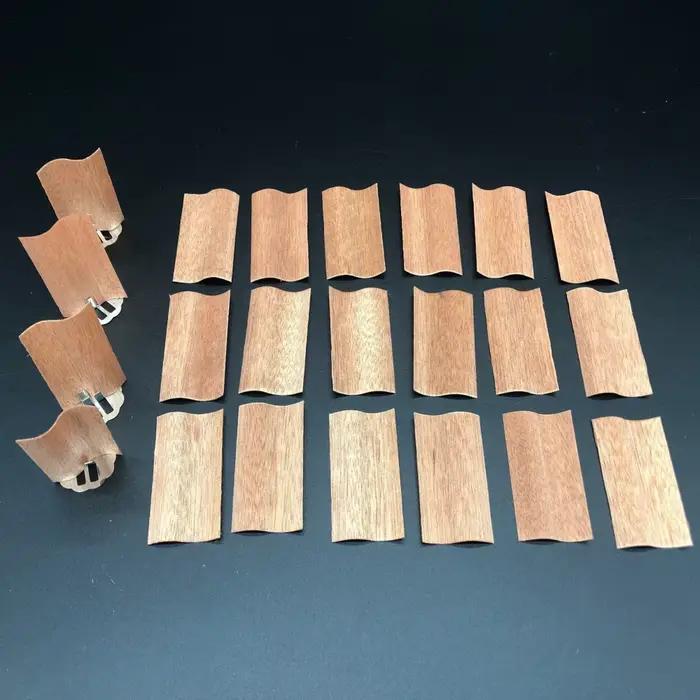 Mèches en bois naturel en forme de flamme, 10 pièces, noyau de cire, fournitures de fabrication de b
