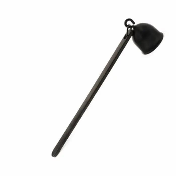 Éteignoir à bougie sûr en acier inoxydable, rétro, à long manche, en forme de cloche, antidérapant, 