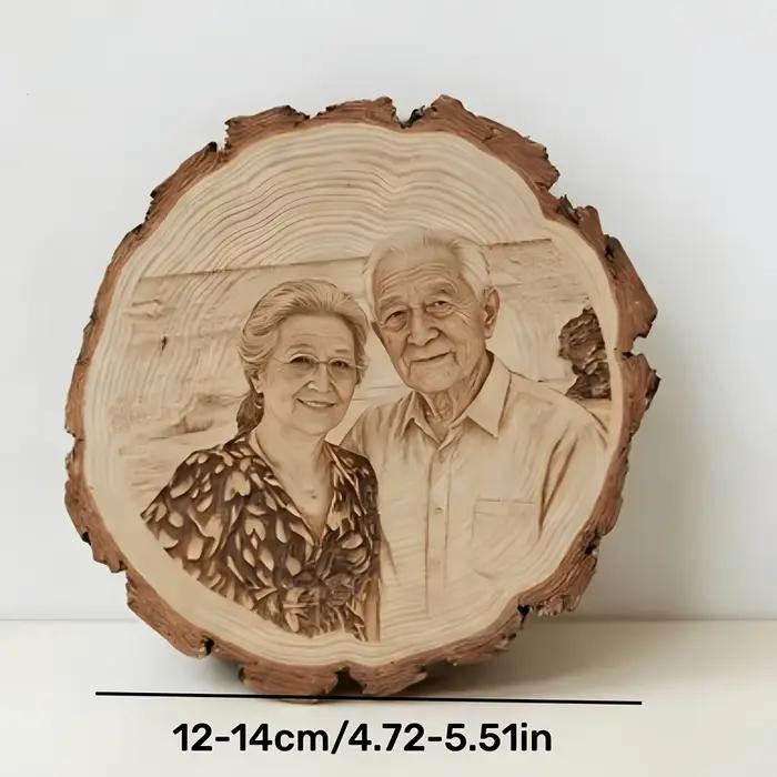 Ornement photo en bois vintage personnalisé – Décoration