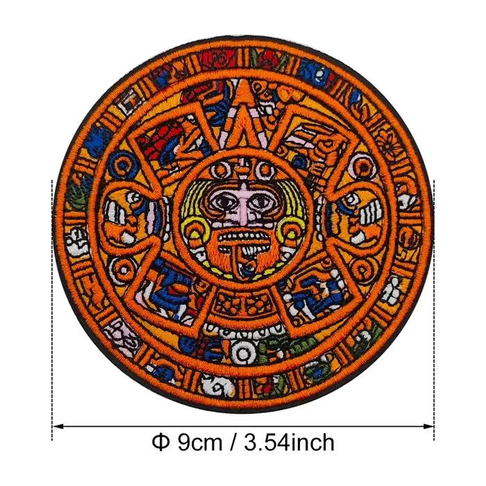 Patch brodé Calendrier Aztec Pierre du Soleil