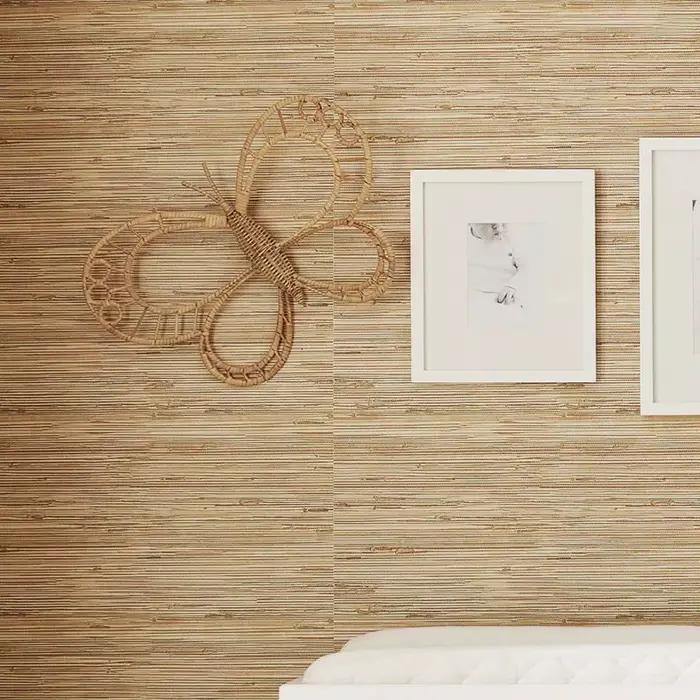 Ornements muraux papillon en rotin naturel nordique
