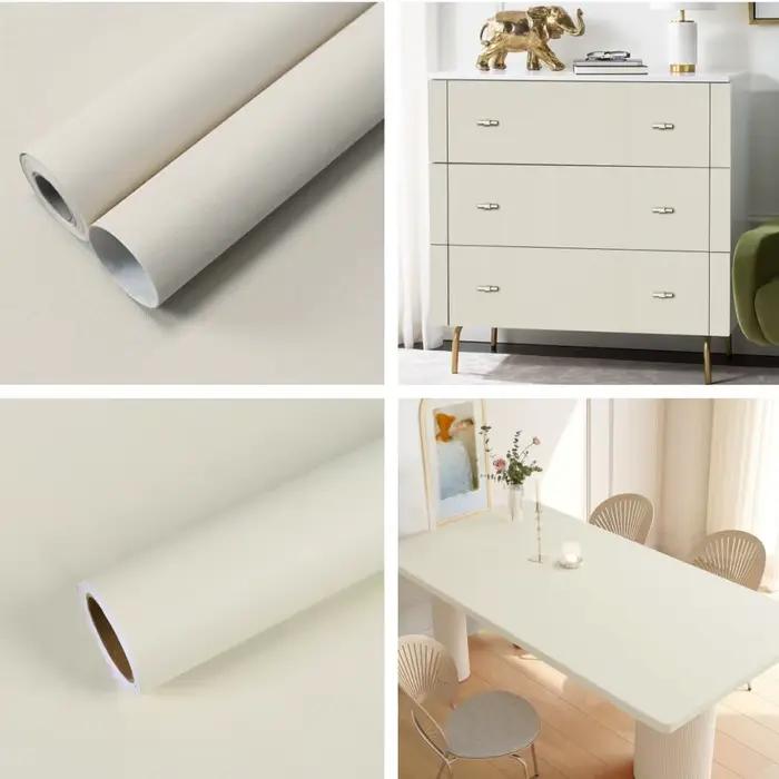 Papier peint auto-adhésif couleur crème