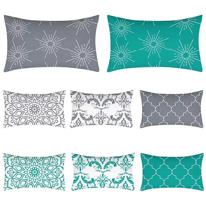 Juste de coussin géométrique en polyester