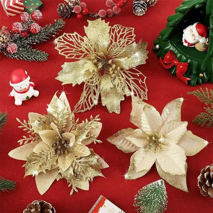 Décoration de noël rouge or