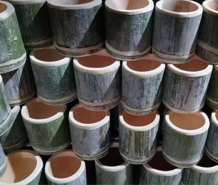 Tasse à thé au lait en tube de bambou