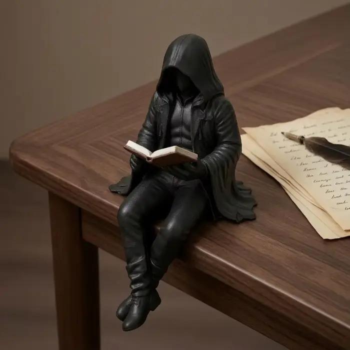 Figurine homme en robe assis