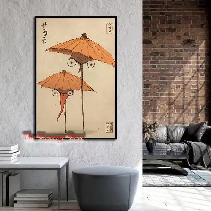 Toile d'art mural japonais Yokai