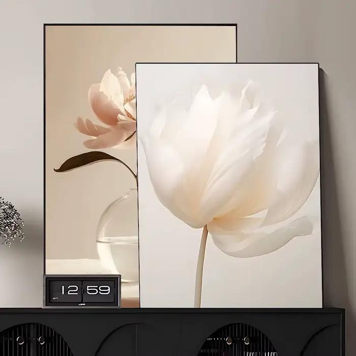 Affiche de fleurs de pivoine Beige nordique