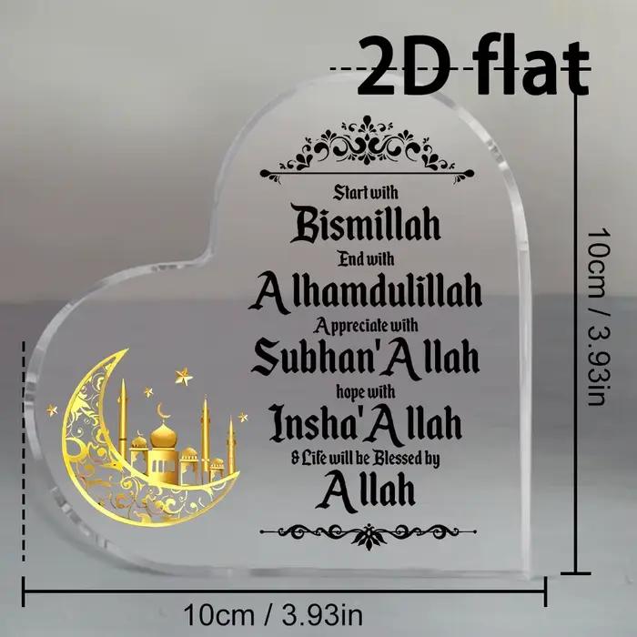 Effet acrylique/motif 2D plat élégant décoration acrylique pour Ramadan et Eid