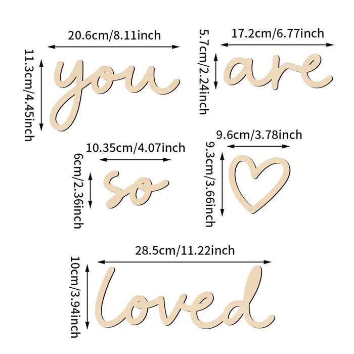 Décoration murale en bois charmante 'You Are So Loved'