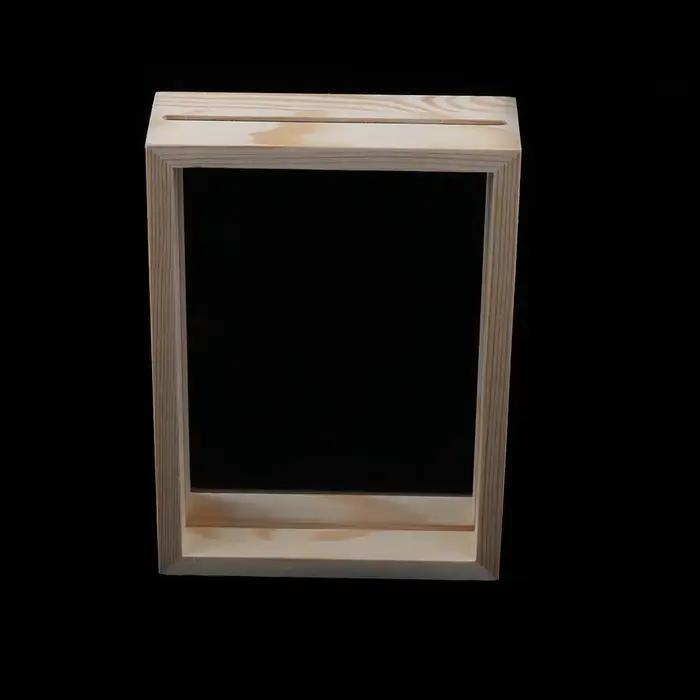 Cadre en bois transparent en verre double face