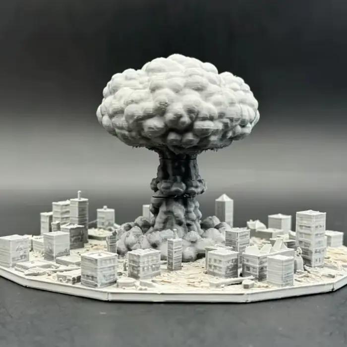 Modèle de mini-ville apocalyptique Sci-Fi, figurine diorama imprimée en 3D, mini-statue, décoration de bureau pour salle de jeu, cadeau