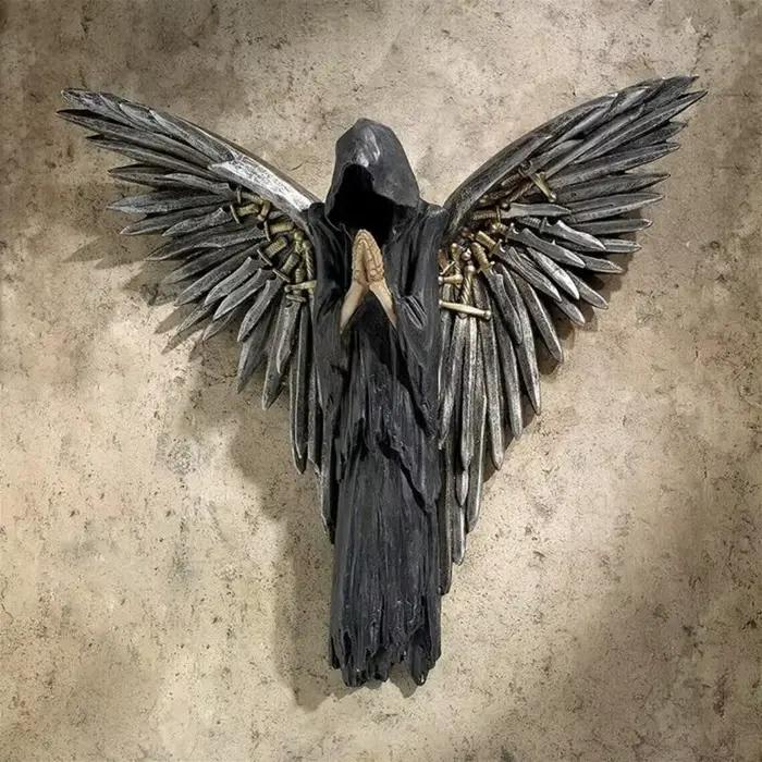 Pendentif de sculpture Soul Kokor, décoration de la maison, décoration murale d'Halloween, artisanat en résine, décoration de salon, nouveau, 2025
