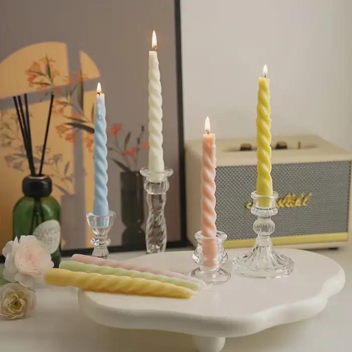 Mince spirale longue tige bougie parfumée