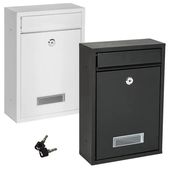 Boîte aux lettres murale étanche à la pluie, verrouillage sécurisé avec 2 clés, boîte à suggestions par e-mail en métal, fenêtre transparente en fer, boîtes à lettres en fer blanc