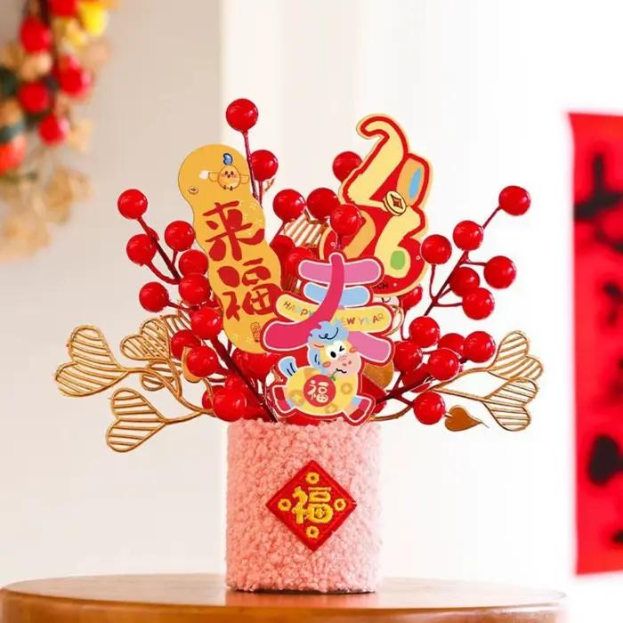 Décoration Créative du Nouvel An Chinois : Kit DIY Artisanal pour Maison Traditionnelle et Panier Décoratif