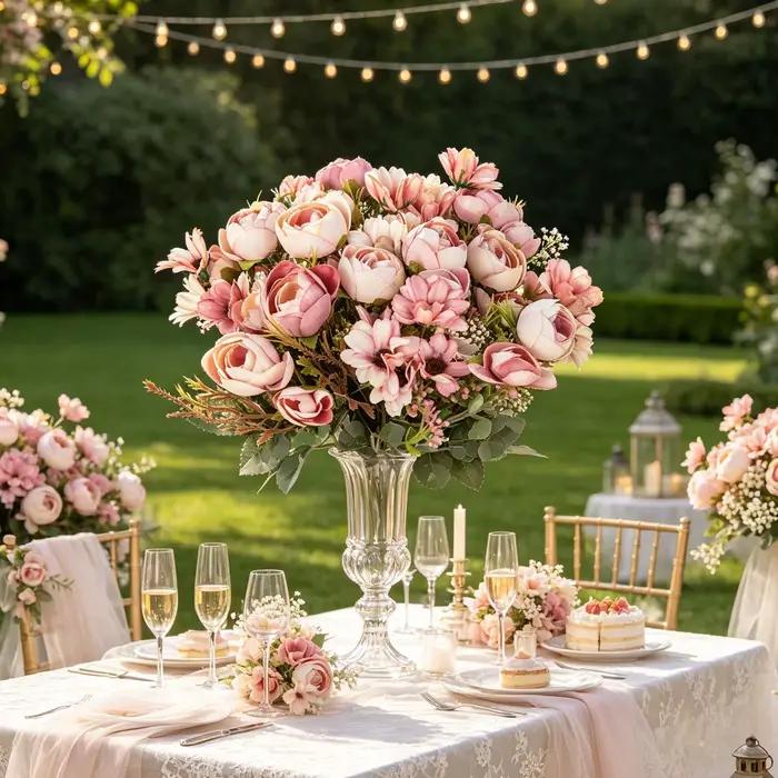 Fleurs artificielles en soie