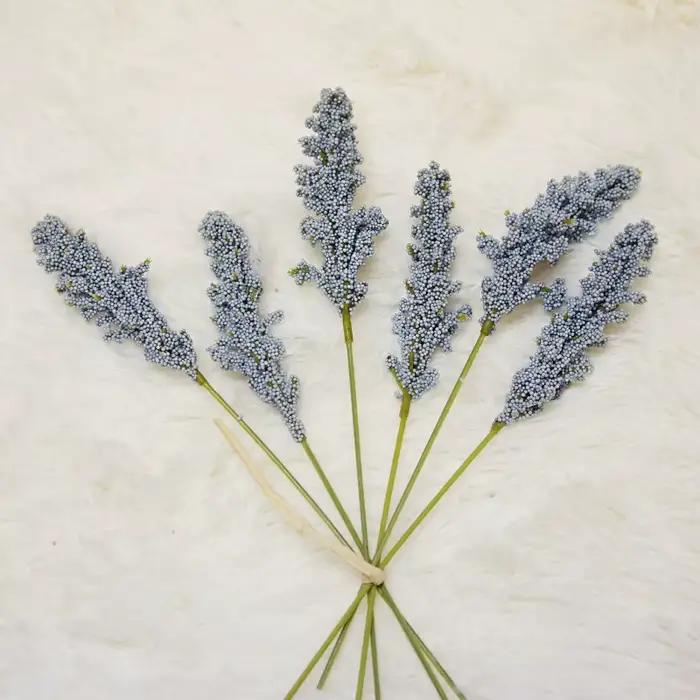 Ensemble de plantes à fleurs artificielles PE lavande, bon marché, mur de mariage, saint-valentin, décoration de salle de maison, Bouquet, matériel manuel, Vase cadeaux à faire soi-même