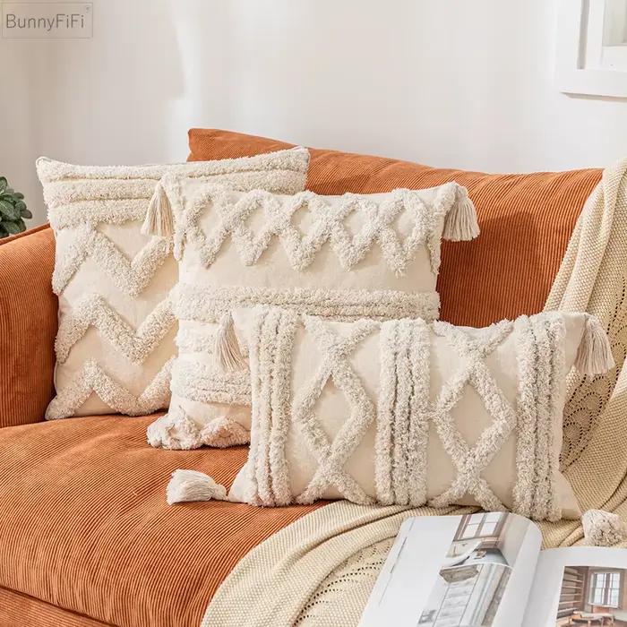 Housse de coussin décorative style Boho