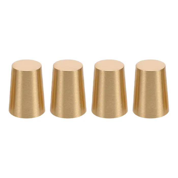 Base en bois pieds en laiton, artisanat plateau antidérapant, planche à découper, boîte décorative, pieds, étui à bijoux, quincaillerie pour meubles, 4 pièces