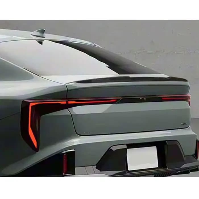 Accessoires de voiture adaptés pour Kia K4 berline 2024 2025 2026, lèvre d'aile de coffre de porte arrière en fibre de carbone noire